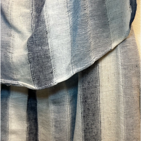 Aqua Linen Off The Shoulder Dress - Picture 6 of 8